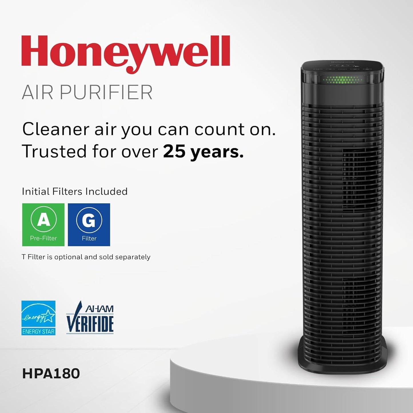 Honeywell HEPA Air Purifier for Home, Auto Mode, Air Quality Indicator, Reduces Dust, Pollen, Pet Dander