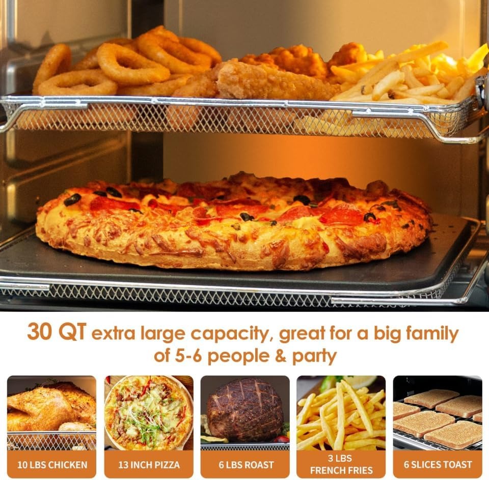 Nuwave Bravo XL Air Fryer Toaster Smart Oven, 12-in-1 Countertop Grill