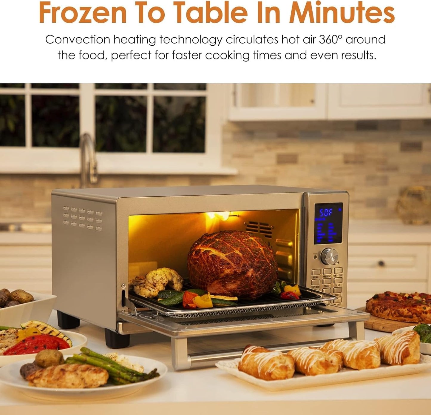 Nuwave Bravo XL Air Fryer Toaster Smart Oven, 12-in-1 Countertop Grill