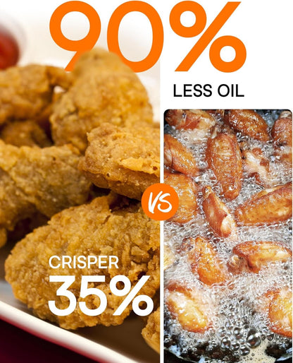 Nuwave Brio 15.5Qt Air Fryer Rotisserie Oven, X-Large Family Size, Powerful 1800W