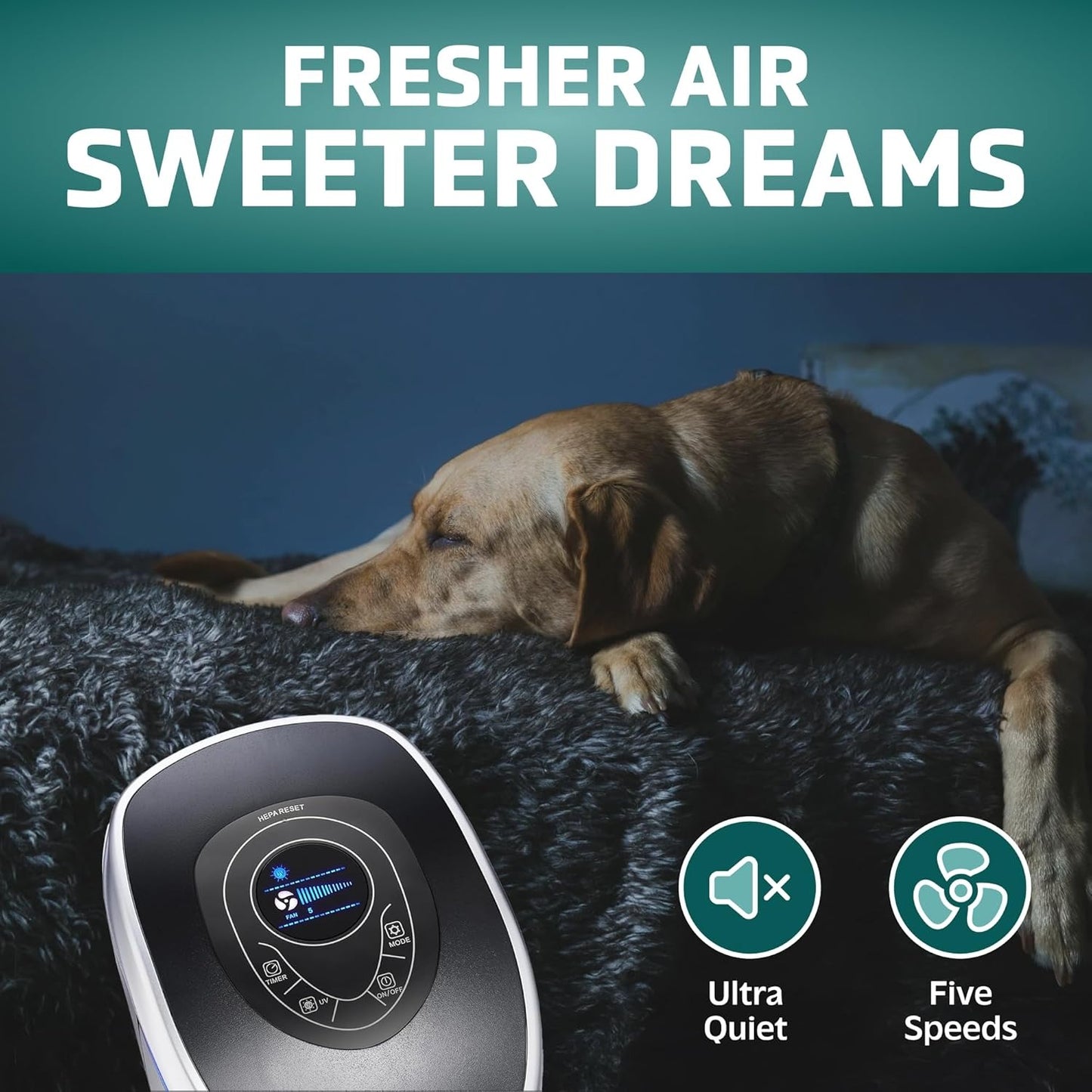 GermGuardian 5-In-1 HEPA Air Purifier for Home