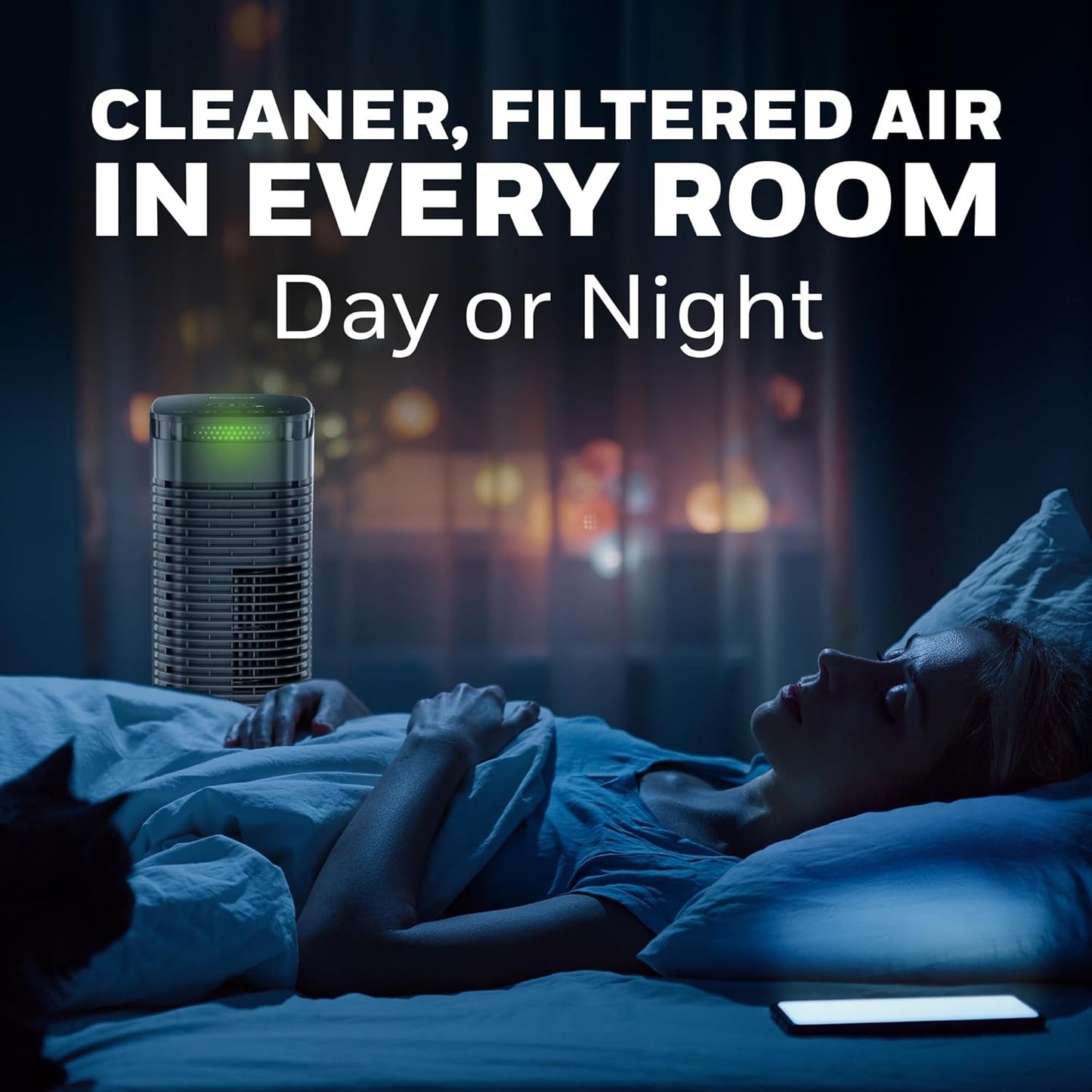 Honeywell HEPA Air Purifier for Home, Auto Mode, Air Quality Indicator, Reduces Dust, Pollen, Pet Dander