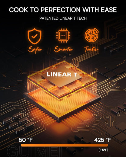 Nuwave Brio 15.5Qt Air Fryer Rotisserie Oven, X-Large Family Size, Powerful 1800W